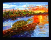 Turtle at Sunset