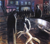 DEATH HOLDS THE DOG'S HEAD LIGHTLY 1