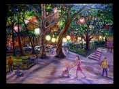 WASHINGTON SQUARE PARK WITH MOTHER AND CHILD