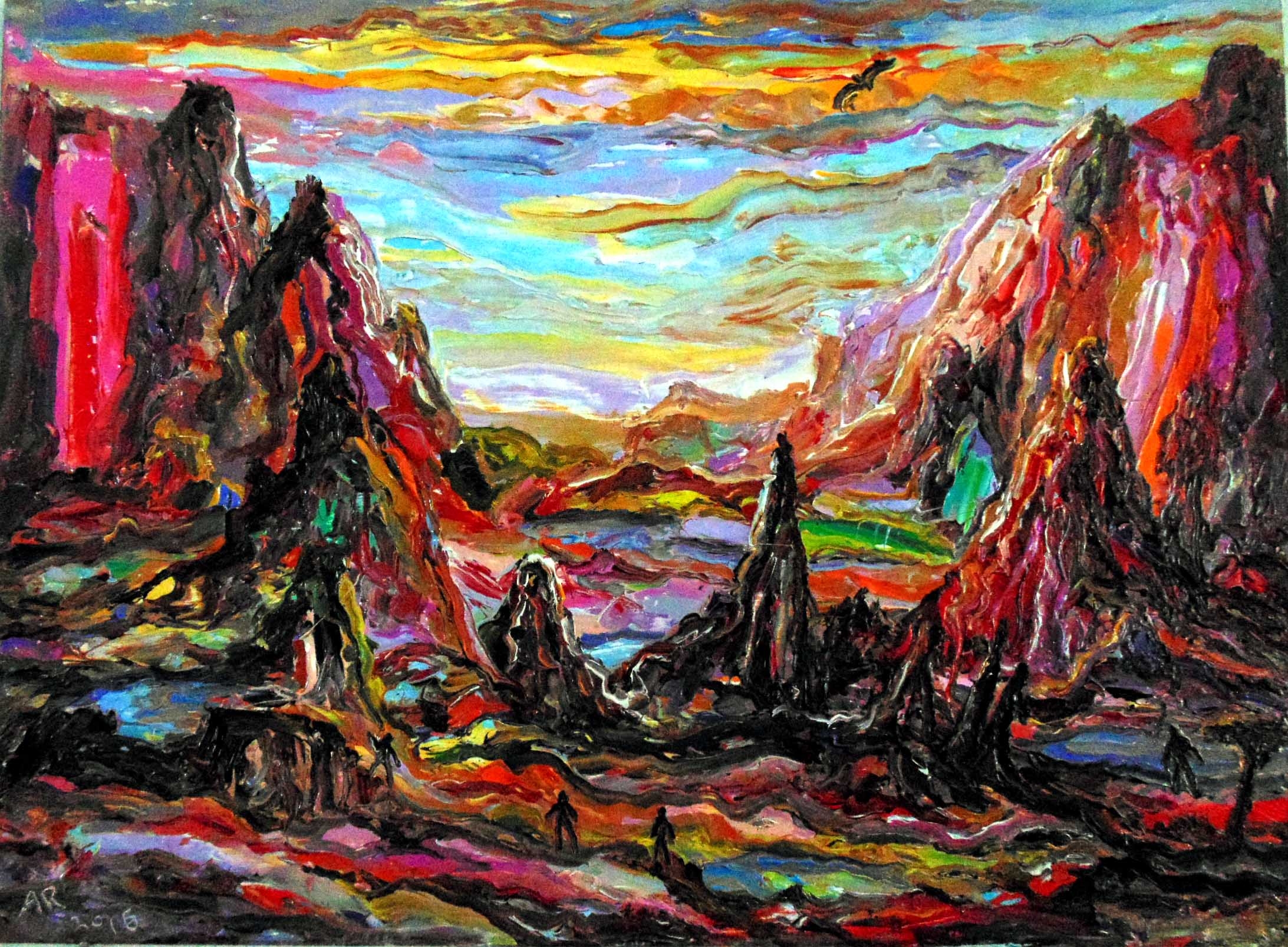 MEN IN THE SECRET LAND OF GIANTS